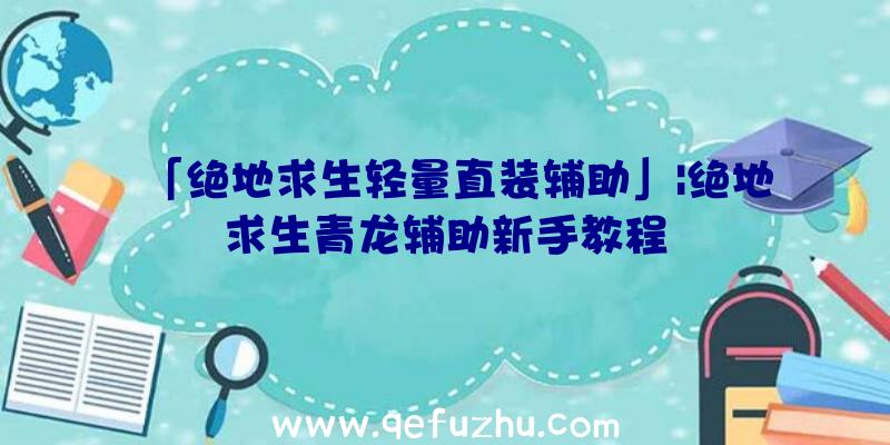 「绝地求生轻量直装辅助」|绝地求生青龙辅助新手教程